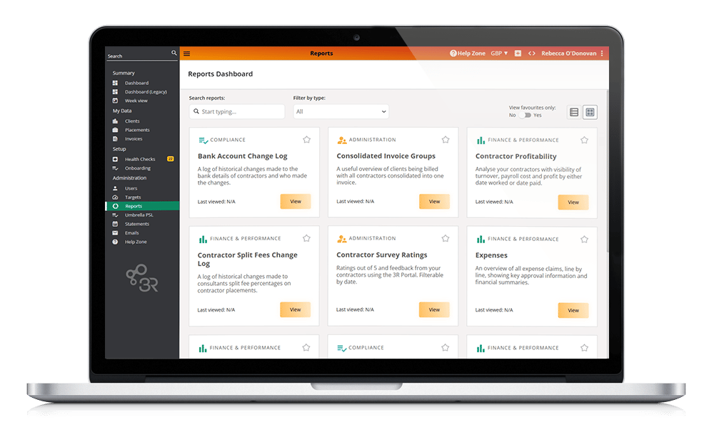 3R Reports Dashboard